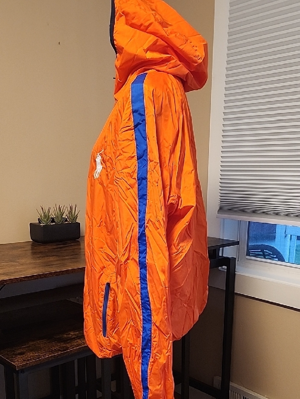 Polo by Ralph Lauren Orange and Blue Performance Hooded Jacket - Picture 5 of 9